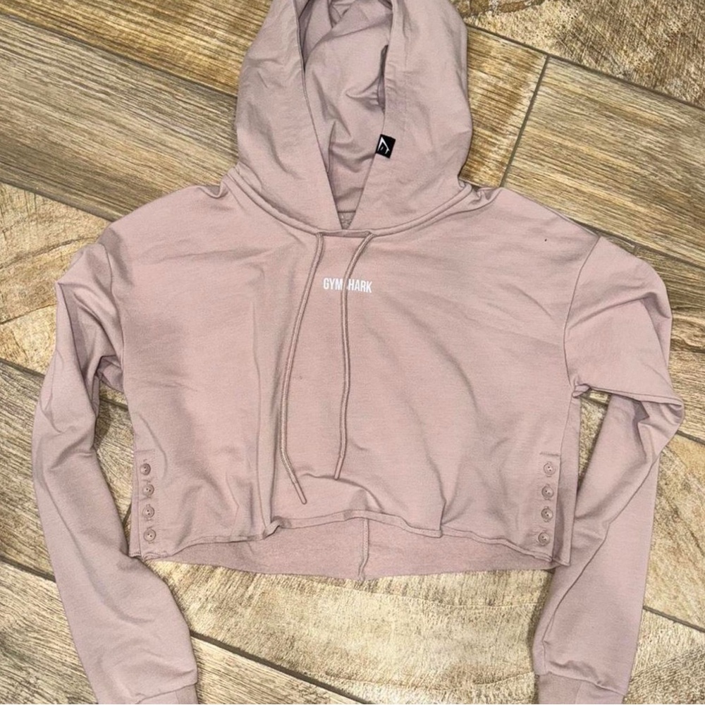 Gymshark Blush Pink Cropped Hoodie